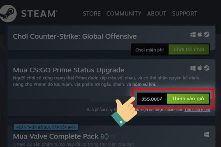 mua prime csgo giá rẻ