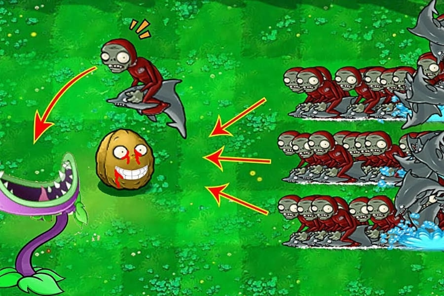 Dolphin Rider Zombie trong Plants vs Zombies