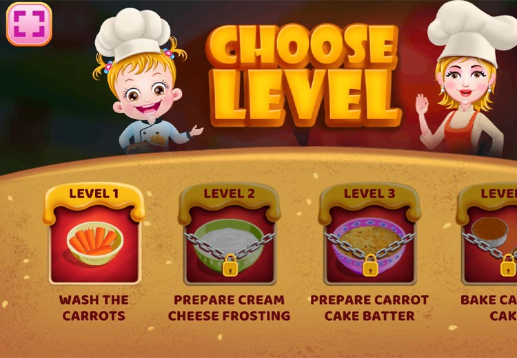 Game có 5 bước làm bánh kem cà rốt chuẩn ngon