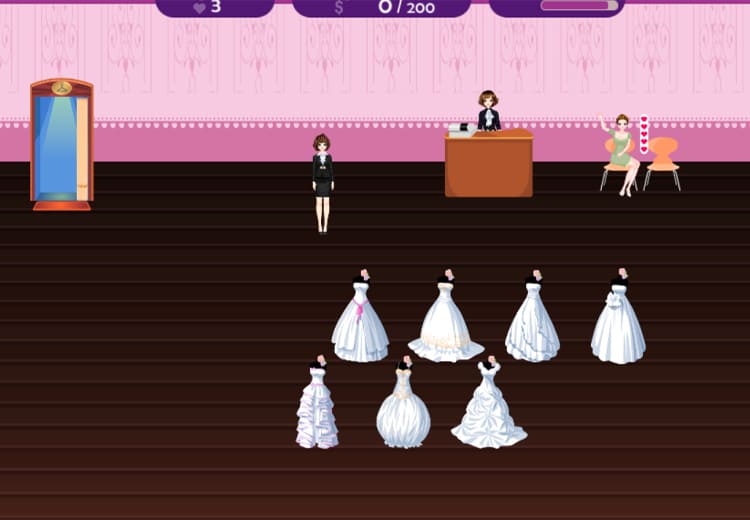 trò chơi tiệm váy cưới