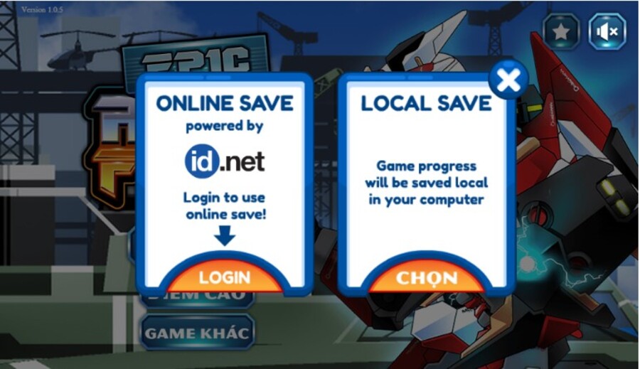 Chọn “Local Save”