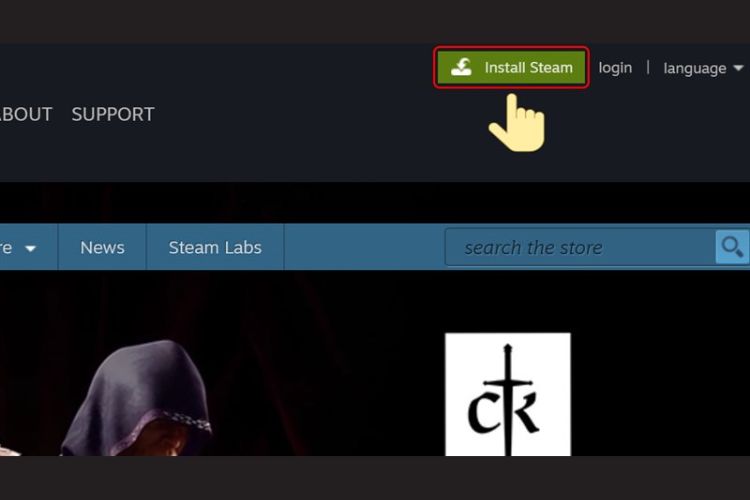 ​​​​​​​​Click install steam