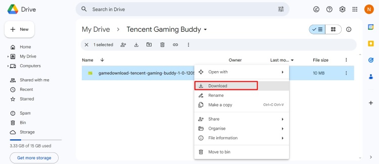 Tải về file Tencent Gaming Buddy