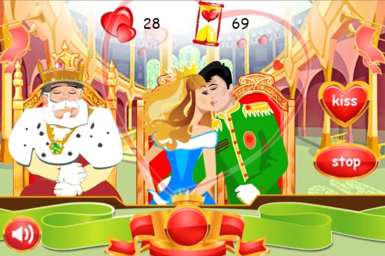 game công chúa và hoàng tử hôn nhau