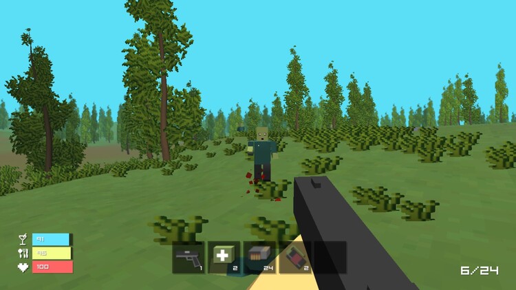 trò chơi minecraft bắn súng zombie